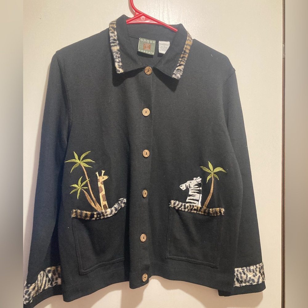 Vintage Onque Casuals Button Down Sweater